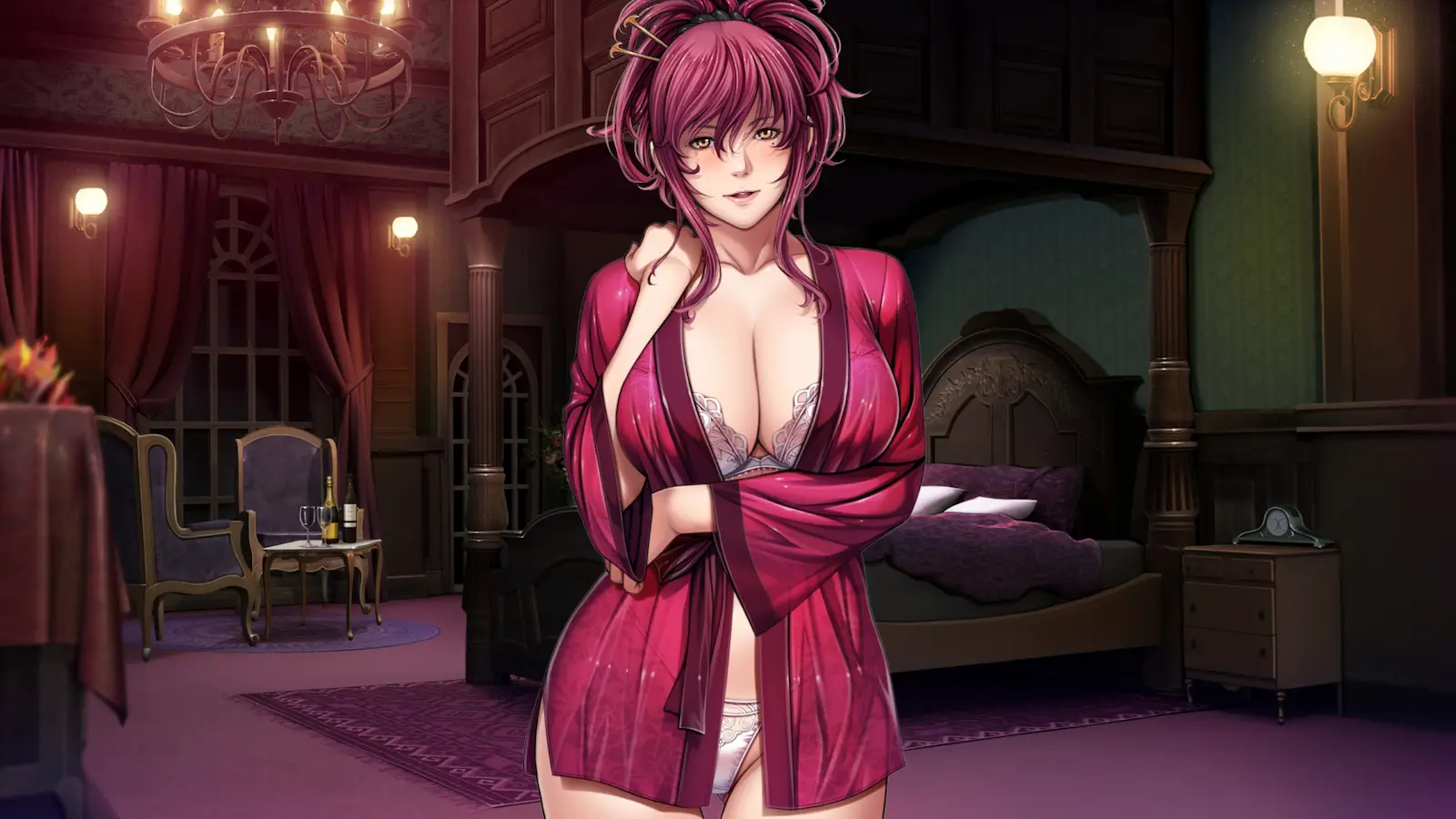 Mamiya Marie uit SLEEPLESS -A Midsummer Night’s Dream- visual novel van Empress, donkere gotische sfeer van Black Rose Manor