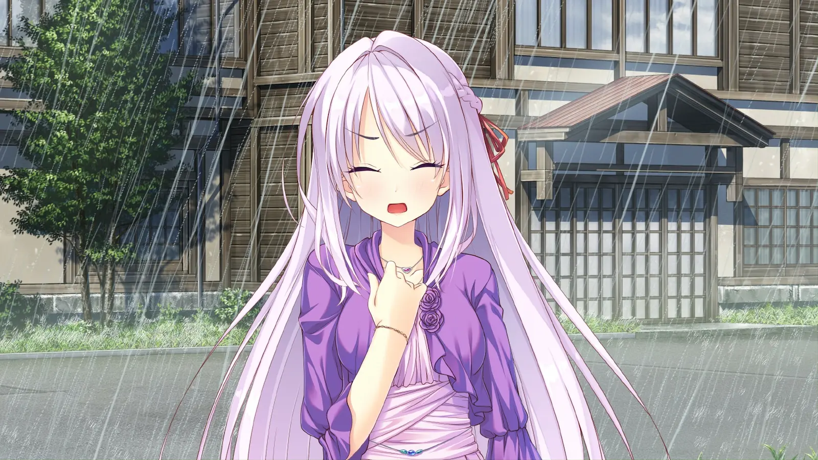 Kaname Fuyutsuki in een emotionele regen scène in Sugar*Style